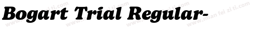 Bogart Trial Regular字体转换